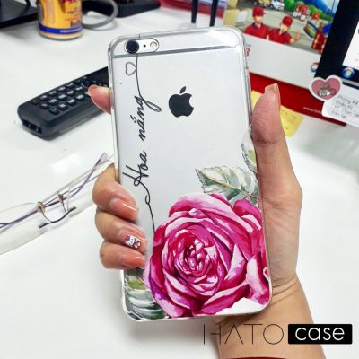 ốp lưng in tên với hoa hồng