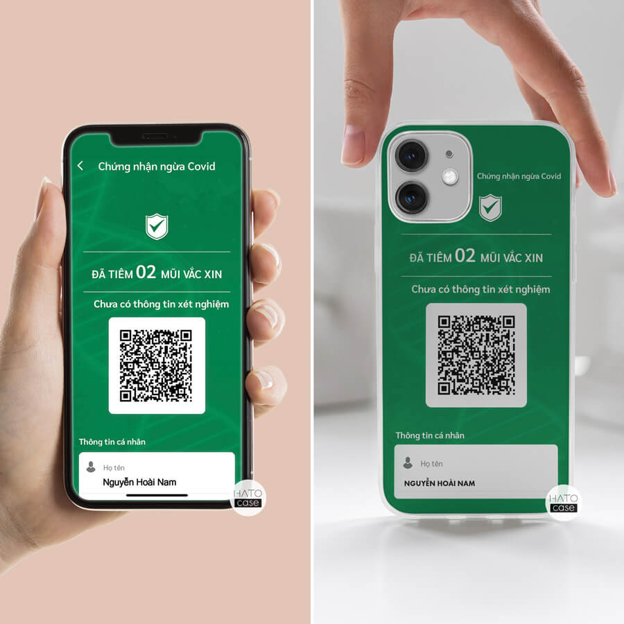 Ốp lưng chứng nhận tiêm vắc xin