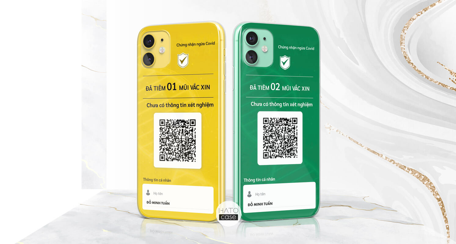 Ốp lưng điện thoại thẻ xanh vaccine