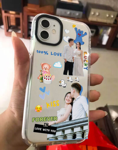 Click to view full screen Couple Sticker Phone Case photo review