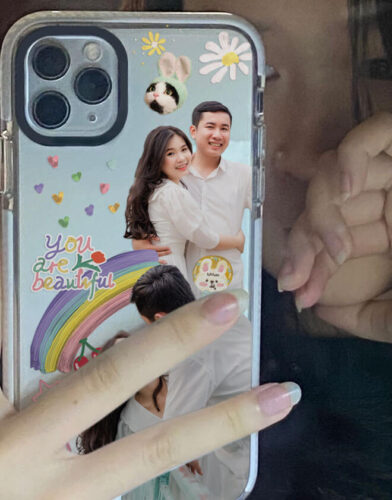 Click to view full screen Couple Sticker Phone Case photo review